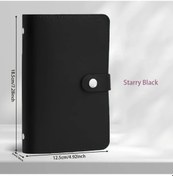 Resim Xuweiwei Siyah 100 Banknot Kapasiteli Para Organizatörü Cüzdan Para Saklama Defteri Siyah 