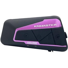 Resim Knmaster Kn4000 Motosiklet Kask Interkom Bluetooth Intercom Kulaklık Seti Mor Uyumlu 