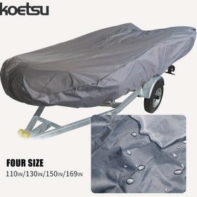 Resim KOETSU 420D Deniz Tipi Su Geçirmez Solma ve Yırtılma Dirençli Şamandıra Örtüsü Güneşe Dayanıklı Şişme Bot Kapağı Gümüş Renk Dört Boyut 