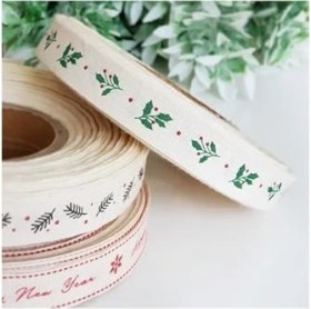Resim Pamuk Şerit, Holly, 1.5 cm 2 Metre Natürel 