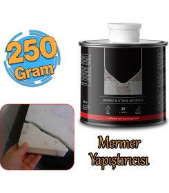 Resim Badem10 Granit Mermer Taş Fayans Çini Mozaik Beton Ahşap Yapıştırıcısı 250 Gram Polyester Sentetik Reçine 