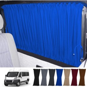 Resim Oto Pandami Fiat Ducato Boxer Jumper Uzun Şase 2006+ Uyumlu Mavi Raylı Oto Perde Takımı 