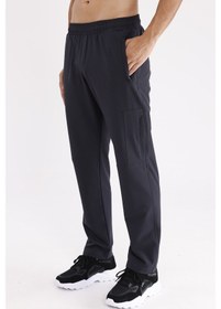 Resim Yan Fermuarlı Cep Diz Dikiş Detaylı Düz Paça Esnek Bel Spor Görünümlü Eşofman Altı Antracite 