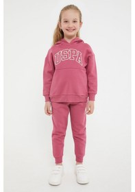 Resim U.S. Polo Assn. U.S. Polo Assn Lisanslı Klasik Gül Kurusu Kız Çocuk Eşofman Takım Gülkurusu 