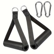 Resim Yükseltilmiş Ağır Hizmetli Egzersiz Tutacakları, Kablo Makinesi Aksesuarları Direnç Bantları ile Katı ABS Çekirdek Tutacakları, Fitness Kayışı Eğirme Tutacağı Kablo Aksesuarı 