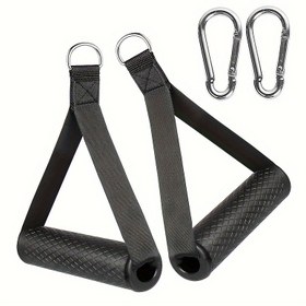 Resim Yükseltilmiş Ağır Hizmetli Egzersiz Tutacakları, Kablo Makinesi Aksesuarları Direnç Bantları ile Katı ABS Çekirdek Tutacakları, Fitness Kayışı Eğirme Tutacağı Kablo Aksesuarı 