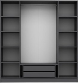 Resim Minar Kale 180cm Giyinme Dolabı Antrasit - 210cm 