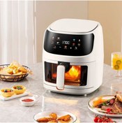 Resim new power plus Silver Crest Model Air Fryer 8 L 2400 W Ön Camlı Yağsız Hava Fritöz 