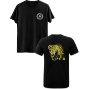 Resim Avatar The Last Airbender Ön Arka Baskılı Siyah Tshirt 