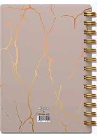Resim Denden Mermer Bej 17x24 Çizgili Defter Bej 