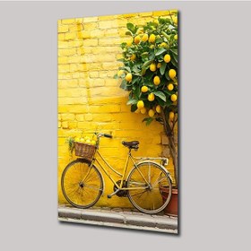 Resim Limon Ağacı Ve Bisiklet - Cam Tablo - Deg0155 