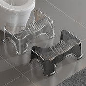 Resim 1 adet Modern Konfor Yükseklikli Banyo Tuvalet Taburesi - Su Geçirmez Kaymaz Ayak Desteği, Yetişkinler ve Yaşlılar için Kalınlaştırılmış Güvenlik Çömelme Basamağı, Dayanıklı Kolay Temizlenebilir Banyo Aksesuarı, Elektrik Gerekmez 