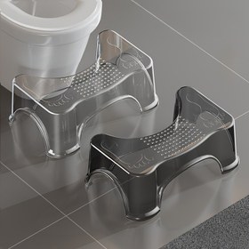 Resim 1 adet Modern Konfor Yükseklikli Banyo Tuvalet Taburesi - Su Geçirmez Kaymaz Ayak Desteği, Yetişkinler ve Yaşlılar için Kalınlaştırılmış Güvenlik Çömelme Basamağı, Dayanıklı Kolay Temizlenebilir Banyo Aksesuarı, Elektrik Gerekmez 