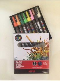 Resim Uni Posca Pc-3m 8'li Set-toprak Renkler 