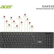 Resim Acer OAK-920 Sıyah Kablosuz Q Siyah Lock (Smart Tv- Wıfı) Klavye 2.4ghz Caps 