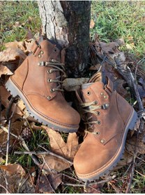 Resim Lento Hakiki Deri Outdoor-trekking Bot Kahverengi 