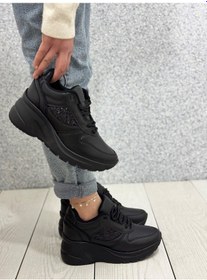 Resim 185 Siyah Cilt Dolgu Topuk Taş Detaylı Bayan Ayakkabı Siyah 