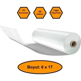 Resim NetBazaars 160 Micron Naylon Örtü, Şeffaf Su Geçirmez Naylon, 6X17 Metre 