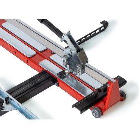 Resim Kristal Favori 1270 mm Seramik Kesme Makinesi - Çelik Bıçak ve Rulmanlı Kol Mekanizması, Siyah-Kırmızı 