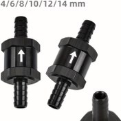Resim 1 Adet 1/4'' 5/16'' 3/8'' 1/2'' Yakıt Geri Dönüşsüz İnline Tek Yönlü Kontrol Valfi Yakıt Hattı Yağı Benzin Dizel Benzin Su Alüminyum Alaşım 4 6 8 10 12 14mm 