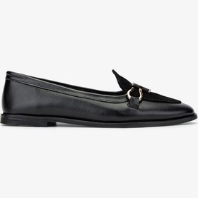 Resim Valmenti Kadın Siyah Deri Loafer Ayakkabı 961 01 Bn Ayk Sk24-25 Sıyah Dr Siyah 