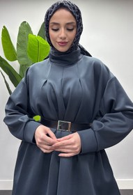 Resim Tesettür Diyarı Kadın Scuba Kemerli Tunik Takım 