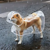 Resim 1 adet Şeffaf Köpek Yağmurluk - Yüksek Görünürlüklü PVC, Küçük, Orta ve Büyük Irklar İçin Ayarlanabilir Düğme Kapanışı, Shiba Inu, Corgi, Bichon Frise ve Daha Fazlası İçin İdeal, Yağmurlu Günler İçin Dayanıklı Moda Gerekliliği, Pet Yağmurluk, Görünürlük Artırma, Şık Pet Giyim, Esnek Pet Giyim 