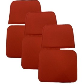 Resim Knsz minder seti 3 lü mazlum krm suni deri oturma ve sırt tel sandalyesi minderi bir arada 