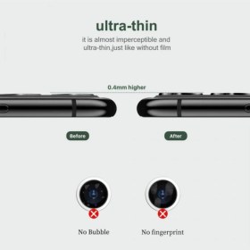 Resim Apple iPhone 12 6.1'' Metal Çerçeveli Kamera Koruma Lensi Kırmızı 