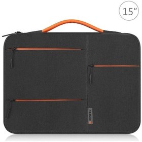 Resim 360 Dönebilen Su Geçirmez 15" Dizüstü Bilgisayar Çantası - Macbook Uyumlu, Surface, Dell Xps İçin Siyah Siyah 