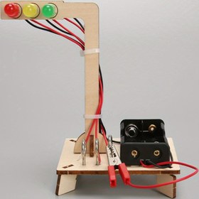 Resim STEM Oyuncak Yapım Setleri, Trafik Lambaları, Bilim İnşa Projesi El Sanatları, Erkek ve Kız Çocuklar için STEM Oyuncaklar, Ahşap 3D Bulmacalar, Doğum Günü Hediyeleri, Noel Hediyeleri 
