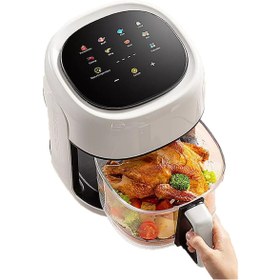 Resim QF-304B Smart Dijital 4.5L Şeffaf Cam Hazneli Air Fryer Yağsız Fritöz 