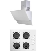 Resim Kumtel KO-40 TAHDF - DA6-835 Beyaz Cam Ankastre Set 