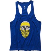Resim Bluu Arphax Fitness Gym Tank Top Sporcu Atleti Saks Mavi 