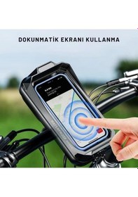 Resim Nukrotech M30 Suya Dayanıklı Telefon Tutucu Ve Aksesuar Çantası Gidon Bağlantılı 