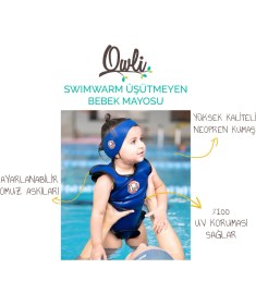 Resim Owli Swimwarm Üşütmeyen Bebek Mayosu Mavi 