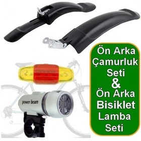Resim Bisiklet Çamurluk Ön Arka Ve Ön Arka Bisiklet Lambası Çamurlugu H 