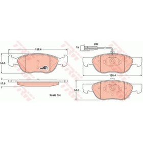 Resim -gdb1290 Ön Fren Balatası Fişli Uzunluk 156,4mm Brava ... 