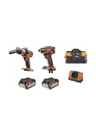 Resim Aeg JP18AB2-502B 18V Kombo 2'li Kit Akülü Darbeli Vidalama Makinesi - 4935479210 