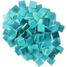 Resim 900 Adet 2,5x2,5 Cm Turkuaz Renkli Cam Mozaik 
