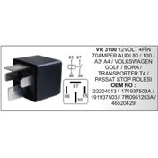Resim Stop Rolesi 12V 4P Golf Bora Transporter T4 504629189 