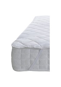 Resim Bebesi Kapitoneli Sıvı Geçirmez Alez 160x200 Cm Tek Kişilik Köşe Lastikli Beyaz 