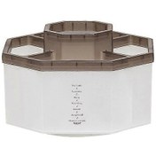 Resim Ganzhoushop Basit Modern Büyük Kapasiteli Ofis Masaüstü Depolama Kalemlik, Renk: Şeffaf Kahve Döner 