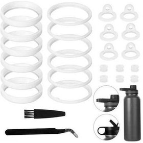 Resim Fortunelane 26 Adet Thermoflask Kapak Seti - 24/32/40/64oz İçin Yerine Koyma Şurup Filtreli Tamir Parçaları 