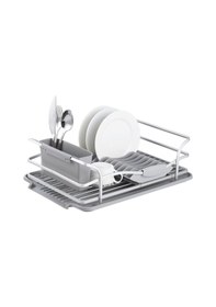 Resim Paslanmaz Alüminyum Tek Katlı Gri Bulaşıklık Modern Tabaklık Gri 