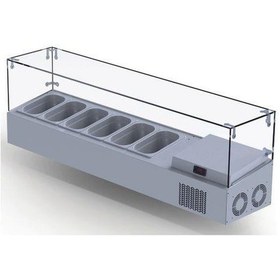 Resim Iceinox Set Üstü Saladbar Cam Kapak Gn 1/4-150: 6 Adet 