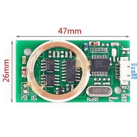 Resim Genel Markalar Dual RFID Okuyucu Modül Weigand 7941d 125khz 13.56Mhz Manyetik Kart Anahtarlık Etiket Personel Takip 