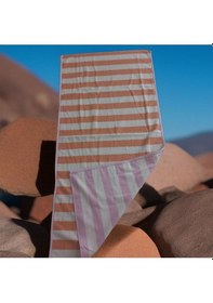 Resim Özdilek Double Color Strıpe Plaj Havlusu 70x145 Turuncu-pembe 