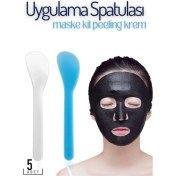 Resim Renkli Maske Uygulama Spatulası 5'li Set, Hijyenik ve Pratik Kullanım 