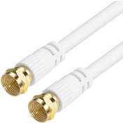 Resim F Konnektörlü 5 Metre RG6/U Coaxial Hazır Uydu Anten Kablosu 